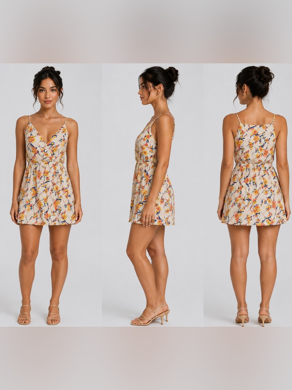 Yumi Kim Floral Dress with Yellow and Orange Floral Design